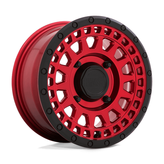 1470PKR514136R06 - Black Rhino Parker Utv 14X7 4X137  51mm Candy Red With Black Lip - Black Rhino Wheels Canada