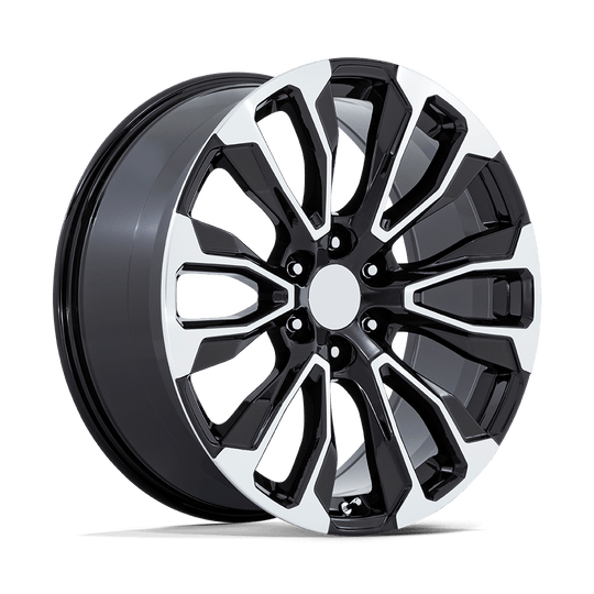 211BM-2295828 - Performance Replicas PR211 22X9 6X139.7  28mm Gloss Black Machined Face - Performance Replicas Wheels Canada