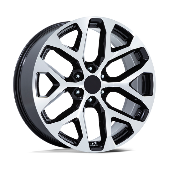 177BM-295824 - Performance Replicas PR177 20X9 6X139.7  24mm Gloss Black Machined Face - Performance Replicas Wheels Canada