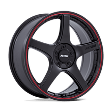 Charger l'image dans la galerie, PE003MQ17805940 - Petrol PE003 P2E 17X8 5X112 / 5X120 ET 40mm Matte Black W/ Red Lip - Petrol Wheels Canada