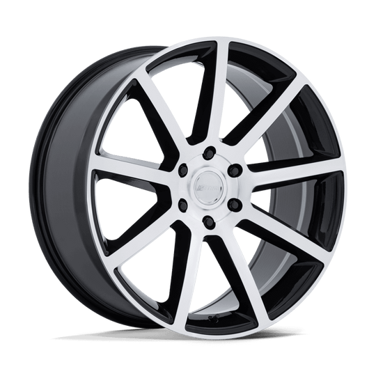PE007BD22956330 - Petrol PE007 P6E 22X9.5 6X135 / ET 30mm Gloss Black W/ Machined Face - Petrol Wheels Canada