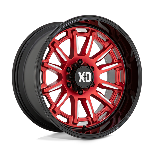 XD86529068900 - XD865 Phoenix 20X9 6X139.7  0mm Candy Red Milled With Black Lip - XD Wheels Canada