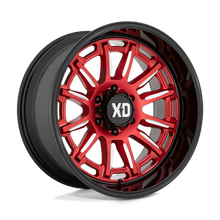 Load image into Gallery viewer, XD86529064918 - XD865 Phoenix 20X9 6X114.3  18mm Candy Red Milled With Black Lip - XD Wheels Canada