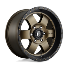 Charger l'image dans la galerie, D61718908357 - Fuel Off-Road D617 Podium 18X9 6X139.7 20mm Matte Bronze Black Bead Ring - Fuel Off-Road Wheels Canada