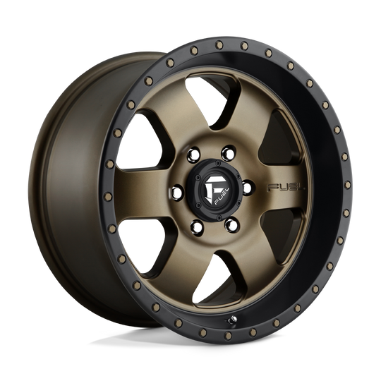 D61718908357 - Fuel Off-Road D617 Podium 18X9 6X139.7 20mm Matte Bronze Black Bead Ring - Fuel Off-Road Wheels Canada