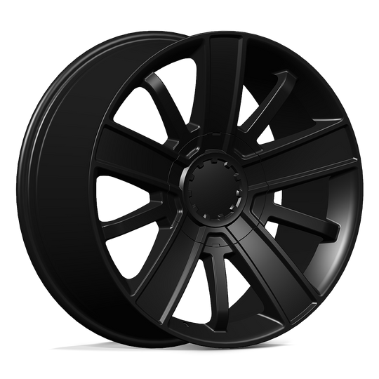 153SB-295827 - Performance Replicas PR153 20X9 6X139.7  27mm Satin Black - Performance Replicas Wheels Canada