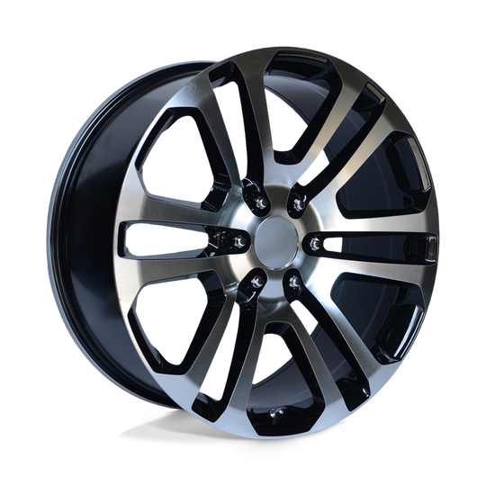 158BM-2295824 - Performance Replicas PR158 22X9 6X139.7  24mm Gloss Black With Machined Face - Performance Replicas Wheels Canada