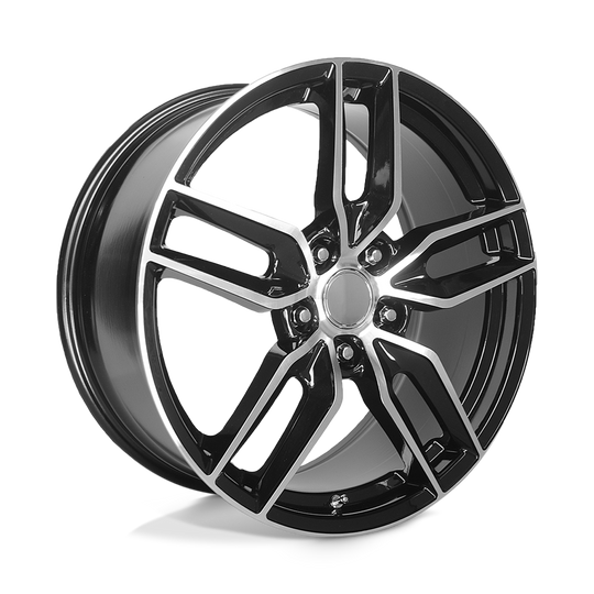 160BM-786154 - Performance Replicas PR160 17X8.5 5X120.65  54mm Gloss Black With Machined Spokes - Performance Replicas Wheels Canada