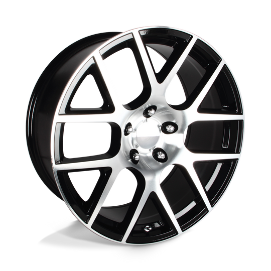 163BM-299020 - Performance Replicas PR163 20X9 5X115  20mm Gloss Black Machined - Performance Replicas Wheels Canada