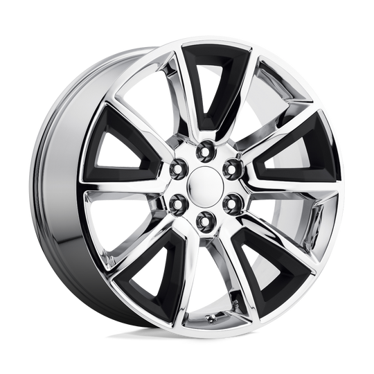 168CM-2295824 - Performance Replicas PR168 22X9 6X139.7  24mm Chrome With Matte Black Accents - Performance Replicas Wheels Canada