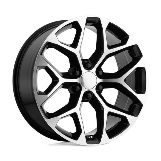 176BM-295824 - Performance Replicas PR176 20X9 6X139.7  24mm Gloss Black Machined - Performance Replicas Wheels Canada