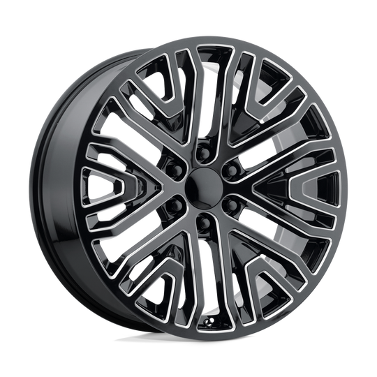 197M-2415831 - Performance Replicas PR197 24X10 6X139.7  31mm Gloss Black Milled - Performance Replicas Wheels Canada