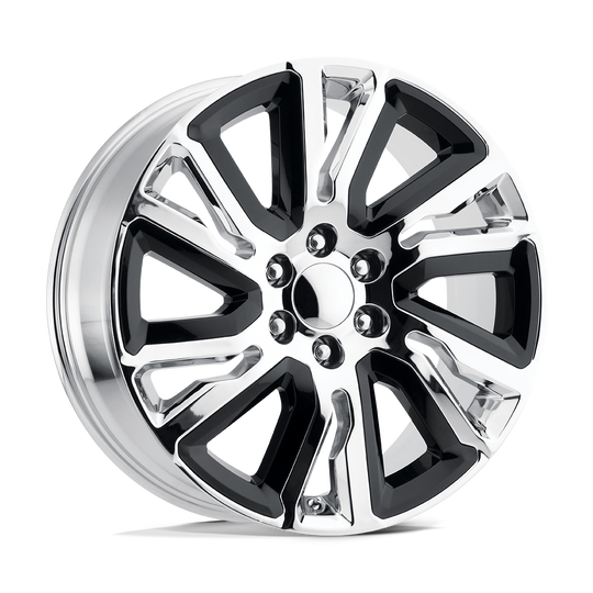 202CG-2295828 - Performance Replicas PR202 22X9 6X139.7  28mm Chrome With Gloss Black Accents - Performance Replicas Wheels Canada