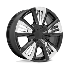 Charger l'image dans la galerie, 212GC-2295828 - Performance Replicas PR212 22X9 6X139.7  28mm Gloss Black With Chrome Accents - Performance Replicas Wheels Canada