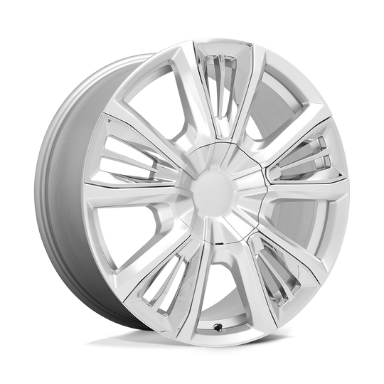 212SC-2295828 - Performance Replicas PR212 22X9 6X139.7  28mm Silver With Chrome Accents - Performance Replicas Wheels Canada