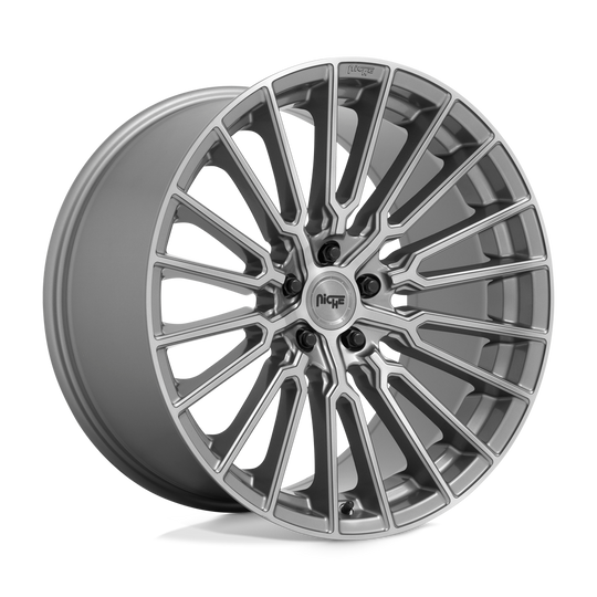 M2512005F8+40 - Niche M251 Premio 20X10.5 5X112  40mm Platinum Brushed - Niche Wheels Canada