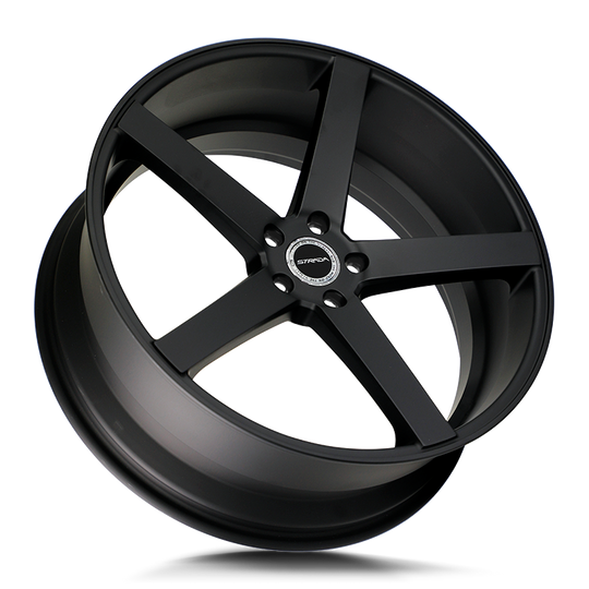 S351650035SB - Strada S35 Perfetto 16X7.5 5X114.3 / 5X100 35mm Matte Black - Strada S35 Wheels Canada