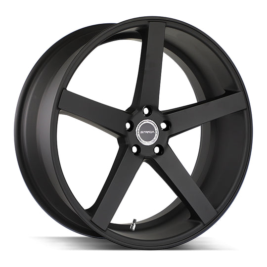 S351650035SB - Strada S35 Perfetto 16X7.5 5X114.3 / 5X100 35mm Matte Black - Strada S35 Wheels Canada