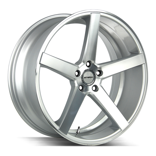S35251515DSM - Strada S35 Perfetto 22X9.5 5x115 15mm Silver Machined - Strada Wheels Canada