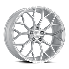 Charger l'image dans la galerie, PISTA-98545GSF - Dolce Performance Pista 19X8.5 5X120 ET 28mm Gloss Silver Machined Face - Dolce Performance Wheels Canada
