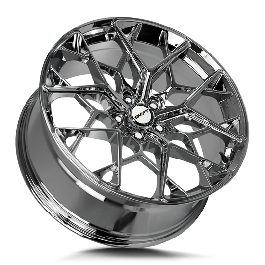 H35851435 - Shift H35 Piston 18X8.5 5X114.3/5X114.3 35mm Chrome - Shift Wheels Canada