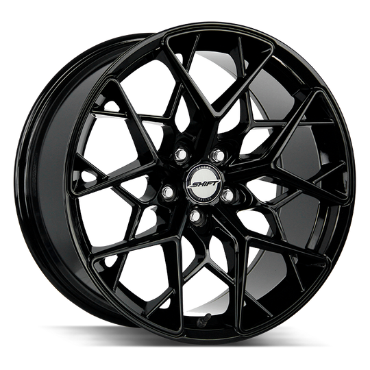H35050035GB - Shift H35 Piston 20X8.5 5X100 35mm All Gloss Black - Shift Wheels Canada