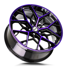 Load image into Gallery viewer, H35850035GBMP - Shift H35 Piston 18X8.5 5X100 35mm Gloss Black Purple Machined - Shift Wheels Canada