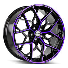 Load image into Gallery viewer, H35051435GBMP - Shift H35 Piston 20X8.5 5X114.3 35mm Gloss Black Purple Machined - Shift Wheels Canada