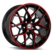 Load image into Gallery viewer, H35852035GBMR - Shift H35 Piston 18X8.5 5X120 35mm Gloss Black Candy Red Machine - Shift Wheels Canada