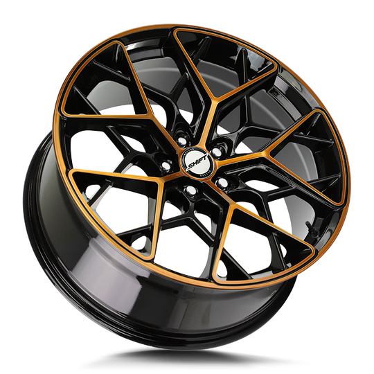 H35850835BMBZ - Shift H35 Piston 18X8.5 5X108 35mm Black Machined Bronze - Shift Wheels Canada