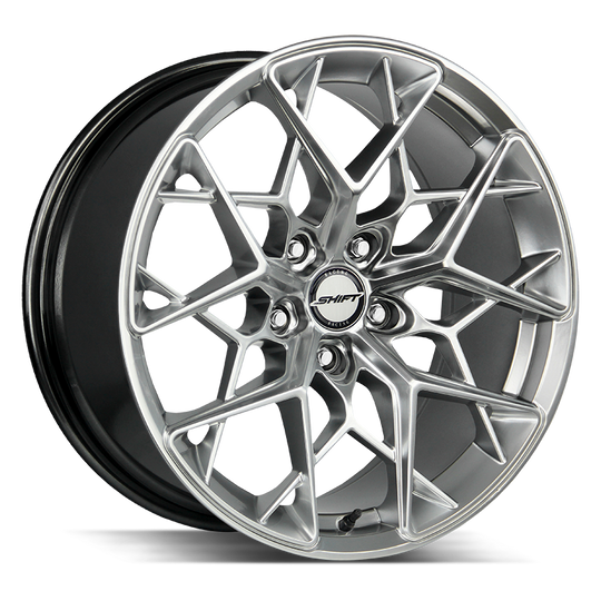 H35850835PS - Shift H35 Piston 18X8.5 5X108 35mm Platinum Silver - Shift Wheels Canada