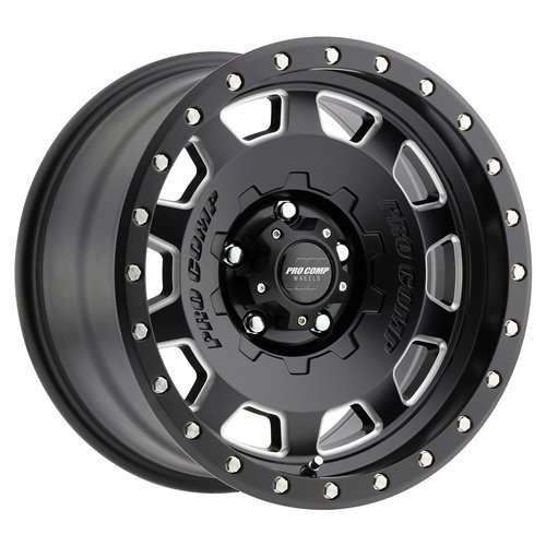 PXA5160-898350 - Pro Comp PA60 Hammer 18X9 6X139.7 ET 0mm Satin Black With SS Bolts - Pro Comp Wheels Canada