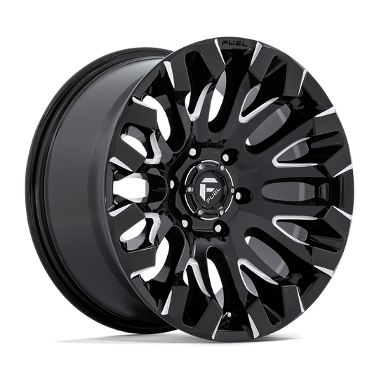 D82818908450 - Fuel Off-Road D828 Quake 18X9 6X139.7 1mm Gloss Black Milled - Fuel Off-Road Wheels Canada