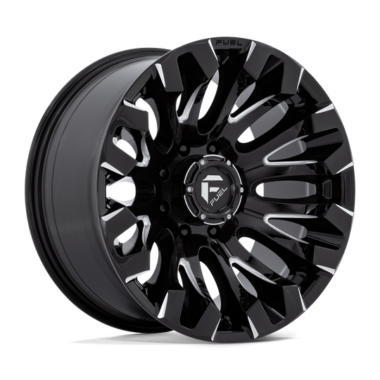 D82820001847 - Fuel Off-Road D828 Quake 20X10 8X180 -18 mm Gloss Black Milled - Fuel Off-Road Wheels Canada
