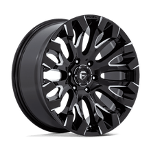 Load image into Gallery viewer, D82820908450 - Fuel Off-Road D828 Quake 20X9 6X139.7 1mm Gloss Black Milled - Fuel Off-Road Wheels Canada