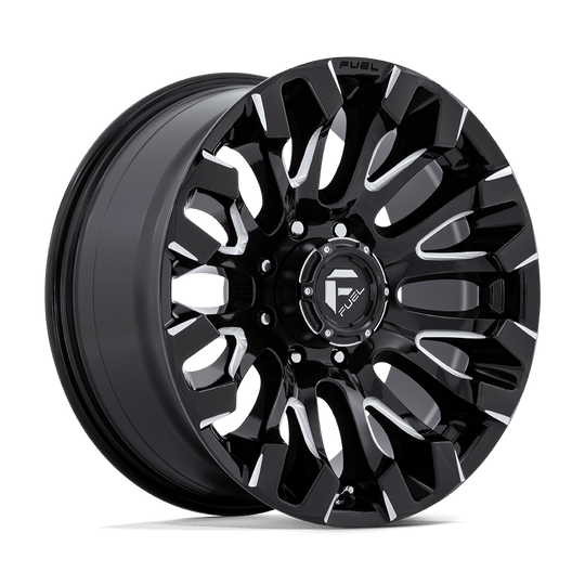 D82820901750 - Fuel Off-Road D828 Quake 20X9 8X170 1mm Gloss Black Milled - Fuel Off-Road Wheels Canada
