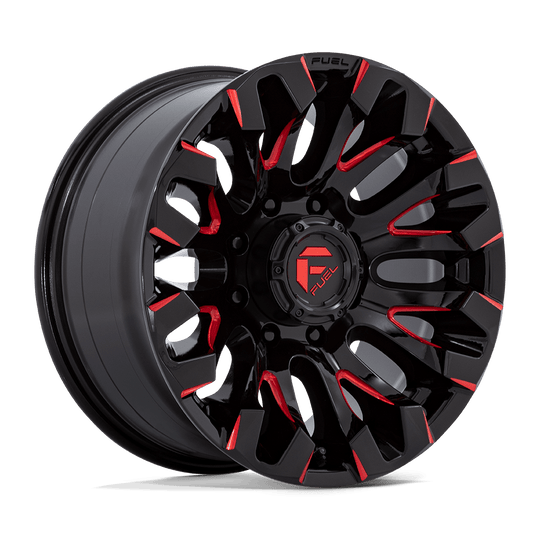 D82918901750 - Fuel Off-Road D829 Quake 18X9 8X170 1mm Gloss Black Milled Red Tint - Fuel Off-Road Wheels Canada