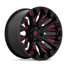 Charger l'image dans la galerie, D8292000B447 - Fuel Off-Road D829 Quake 20X10 5X139.7 -18 mm Gloss Black Milled Red Tint - Fuel Off-Road Wheels Canada