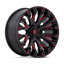 Load image into Gallery viewer, D82920908950 - Fuel Off-Road D829 Quake 20X9 6X135 1mm Gloss Black Milled Red Tint - Fuel Off-Road Wheels Canada