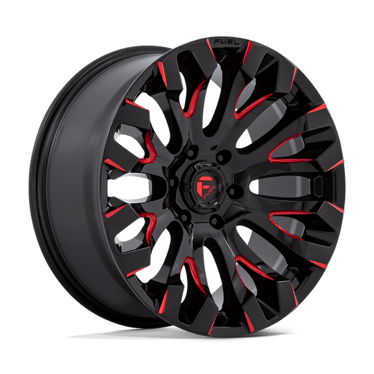 D82920908450 - Fuel Off-Road D829 Quake 20X9 6X139.7 1mm Gloss Black Milled Red Tint - Fuel Off-Road Wheels Canada