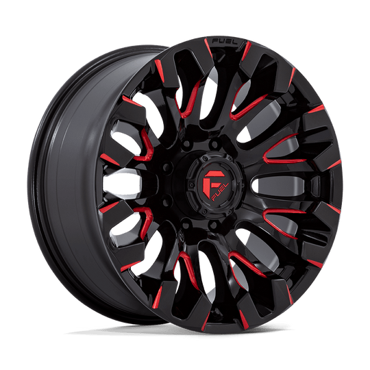 D82920908250 - Fuel Off-Road D829 Quake 20X9 8X165.1 1mm Gloss Black Milled Red Tint - Fuel Off-Road Wheels Canada