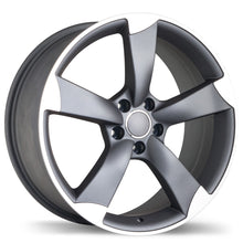 Charger l'image dans la galerie, R134A-1985-44MF+35R664 - Replika R134A 19X8.5 5X112 35mm Matte Gunmetal with Machined Face - Replika Wheels Canada