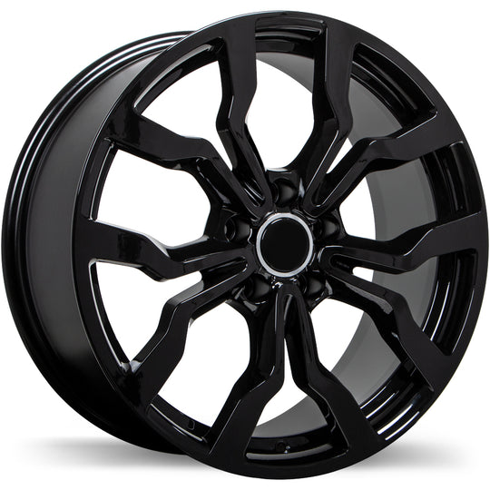 R152A-1985-44BN+35R665 - Replica R152A 19X8.5 5X112 35mm Gloss Black - Krypton Replica Wheels Canada