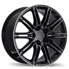 Load image into Gallery viewer, R158-2095-53BP+50R715 - Replika R158 20X9.5 5X130 50mm Gloss Black with Machined Lip - Replika Wheels Canada