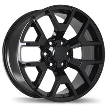 Load image into Gallery viewer, R162A-2290-83BN+27C781 - Replika R162A 22X9 6X139.7 27mm Gloss Black - Replika Wheels Canada