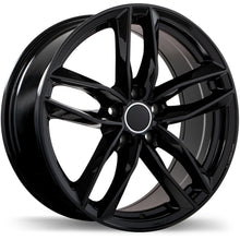 Charger l'image dans la galerie, R167-1775-44BN+42R664 - Replika R167 17X7.5 5X112 42mm Gloss Black - Replika Wheels Canada