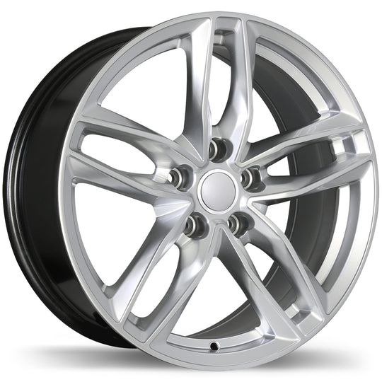 R167-1880-44HN+42R664 - Replika R167 18X8 5X112 42mm Hyper Silver - Replika Wheels Canada