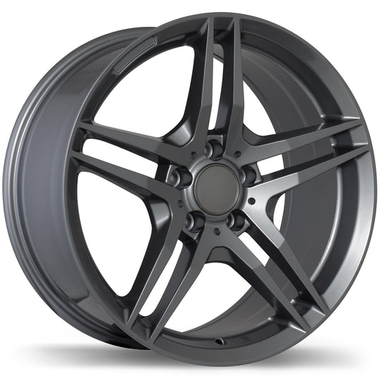 R170-1885-44MN+32R664 - Replika R170 18X8.5 5X112 32mm Gloss Gunmetal - Replika Wheels Canada