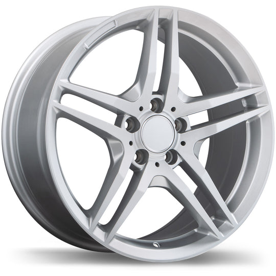R170-1780-44SN+43R664 - Replika R170 17X8 5X112 43mm Gloss Silver - Replika Wheels Canada
