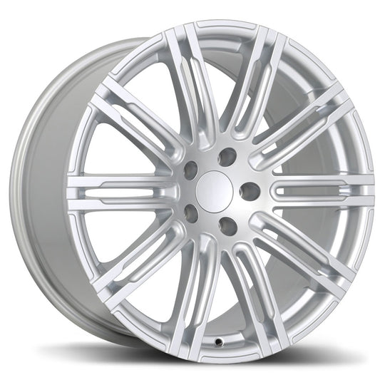 R188-1985-44SN+28R665 - Replica R188 19X8.5 5X112 28mm Gloss Silver - Krypton Replica Wheels Canada